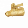 Lockable all brass copper ball valve angle type